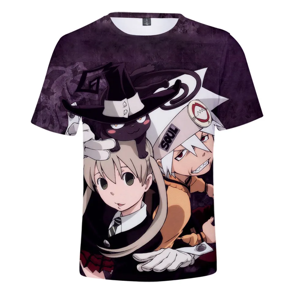 Latest harajuku style anime Soul Eater t shirt men/women 3D printed t-shirts unisex hip hop tshirt streetwear summer tops Tee | Мужская