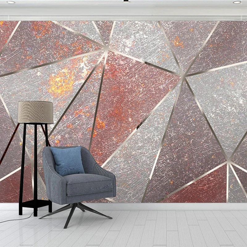 Настенные обои по фото индивидуальному заказу в стиле ретро с абстрактной