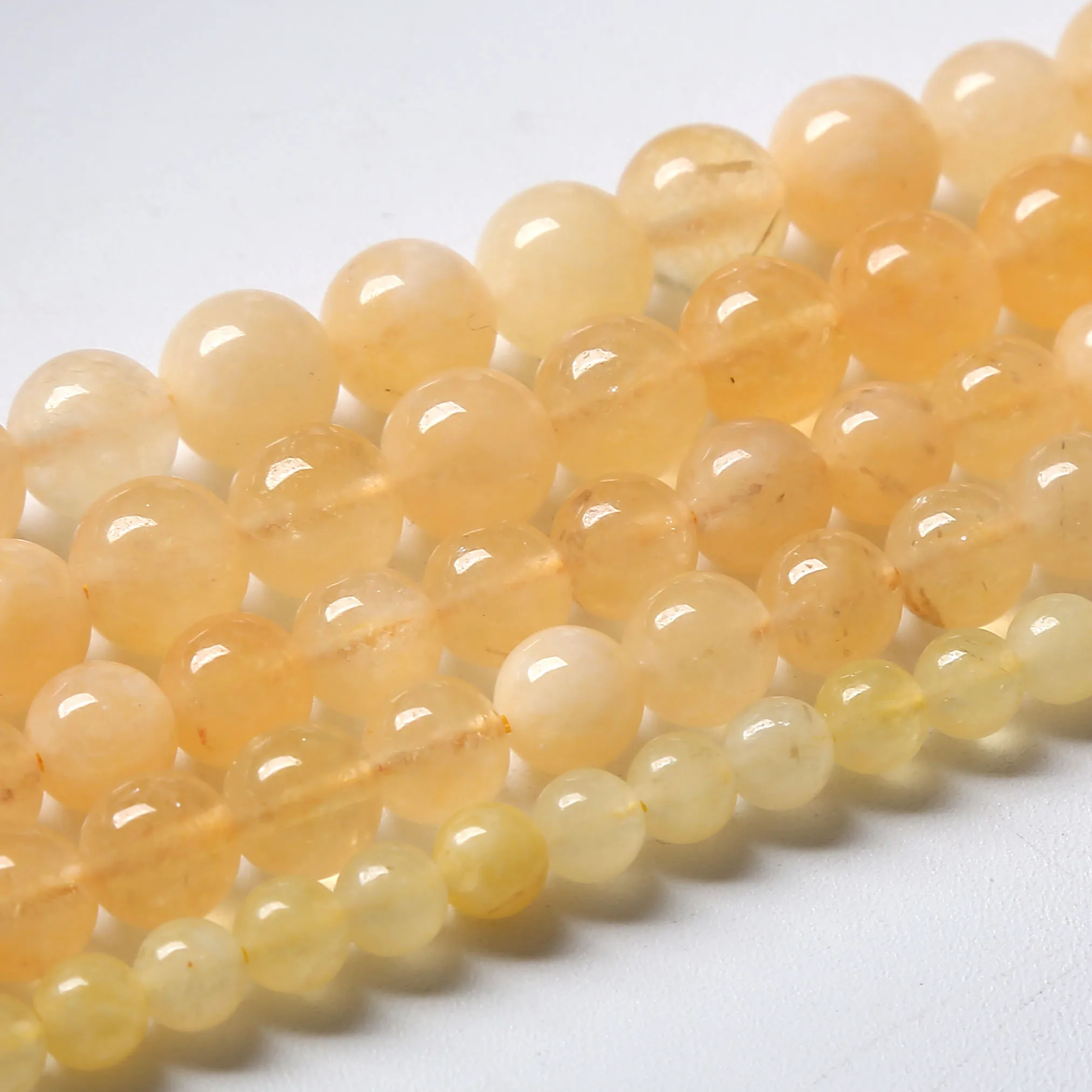

Natural Citrines Beads Yellow Quartz Crystal Stone Round Loose Beads For Jewelry Making DIY Bracelet Necklace 6 8 10mm 15"strand