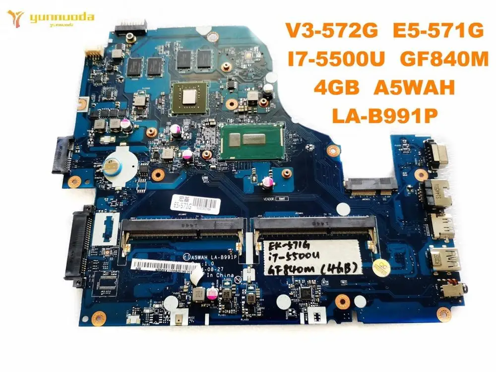 Оригинальный Для ACER V3 572G E5 571G Материнская плата ноутбука 571 I7 5500U GF840M 4 Гб A5WAH LA B991P