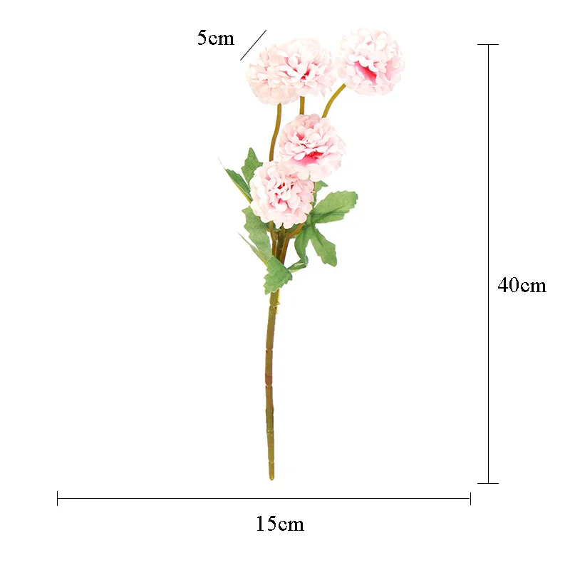 

Home Decoration Artificial Flowers 5 Heads Handmade Chrysanthemum Simulation Bouquet for Living Room Home Fake Flower