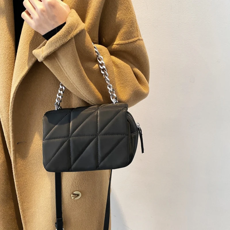 Дизайнерские новые модные сумки через плечо из ткани Оксфорд на цепочке женские