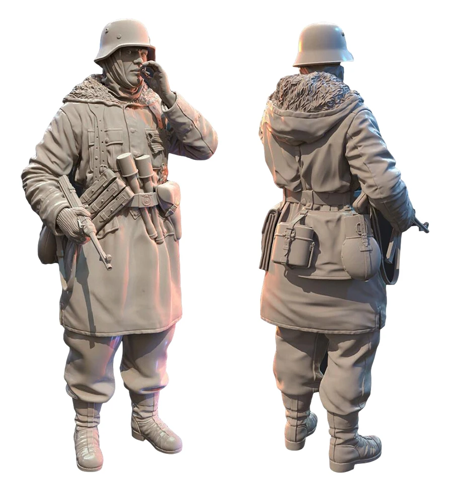 

1/24 75mm 1/18 100mm Resin Model World War II German Tank Soldiers Figure Unpainted No Color RW-040