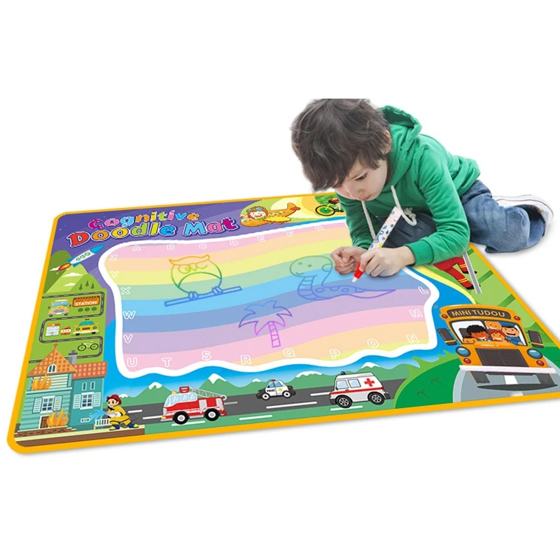 Big size 100 x 70cm Water Drawing Mat Rug with Magic Pen Painting Board Baby Toys Kids Educational Toy | Игрушки и хобби
