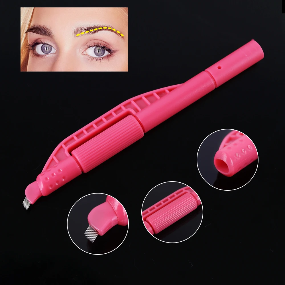 Профессиональный Перманентный макияж 4 цвета одноразовые ручки для