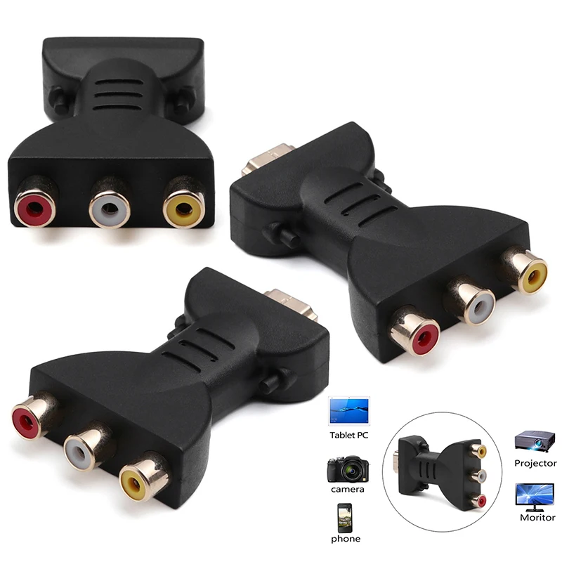 Переходник SCART/видео/аудио 3 RCA 1080P с зарядным кабелем для ТВ-приставки HD TV DVD