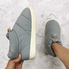 Женские теплые ботинки, теплая обувь из хлопчатобумажной ткани, зимняя женская Нескользящая теплая обувь на толстой подошве, комфортная мягкая пуховая обувь до щиколотки, Прямая поставка
