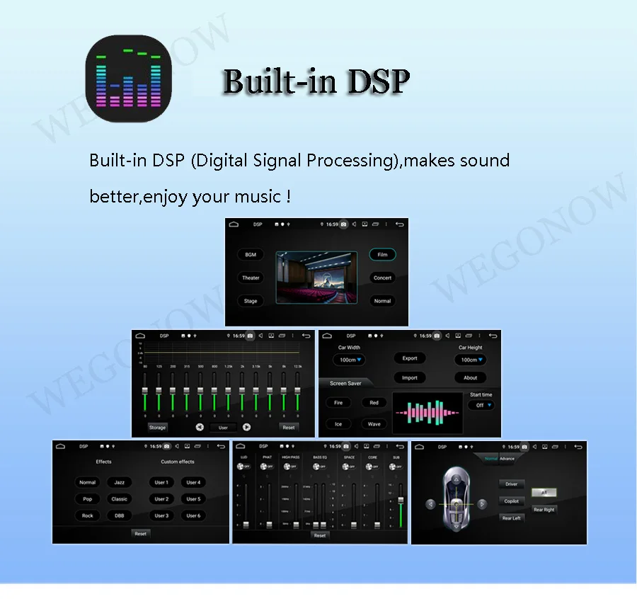 PX6 DSP IPS 10 1 &quotAndroid 0 4 ГБ 64 Встроенная память Автомобильный мультимедийный