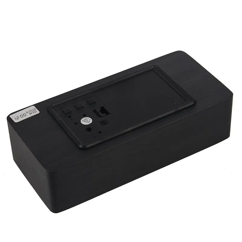 Светодиодный Будильник деревянный светодиодный цифровой будильник со звуковым