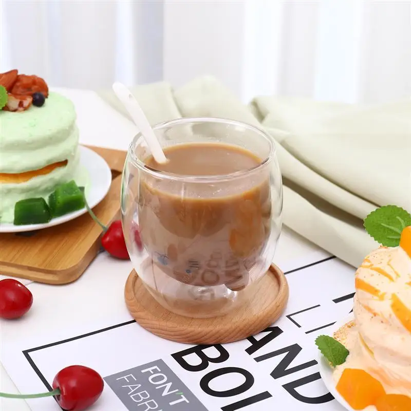 TINKSKY 280 мл кружка с милым котом для молока и кофе двухслойная стеклянная коровьим