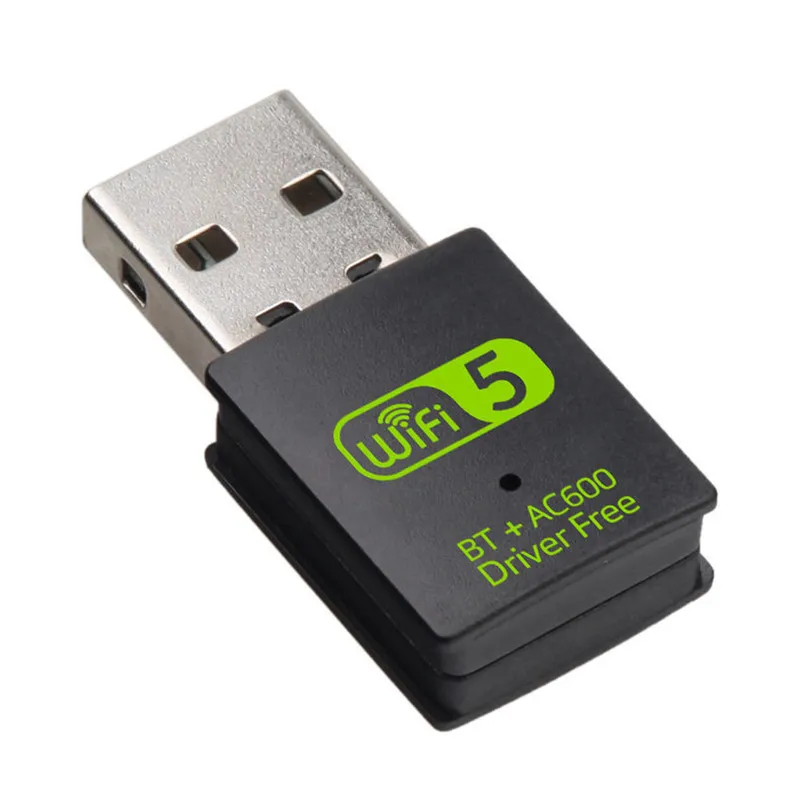 USB беспроводной bluetooth-совместимый WiFi 2-в-1 двухдиапазонный Адаптер 2 4G/5 ГГц 600 Мбит/с