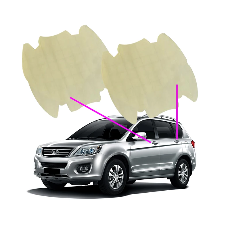 4 шт./компл. прозрачная защитная пленка для ручек автомобиля автомобильные