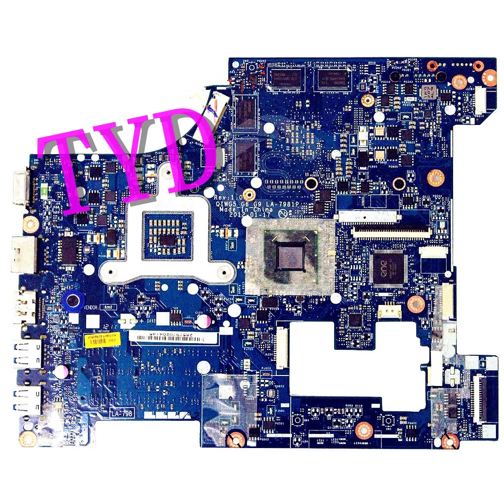 

High quality For Lenovo G580 Laptop Motherboard 11S900007 Motherboard QIWG5_G6_G9 LA-7981P PGA989 SLJ8E HM76 DDR3