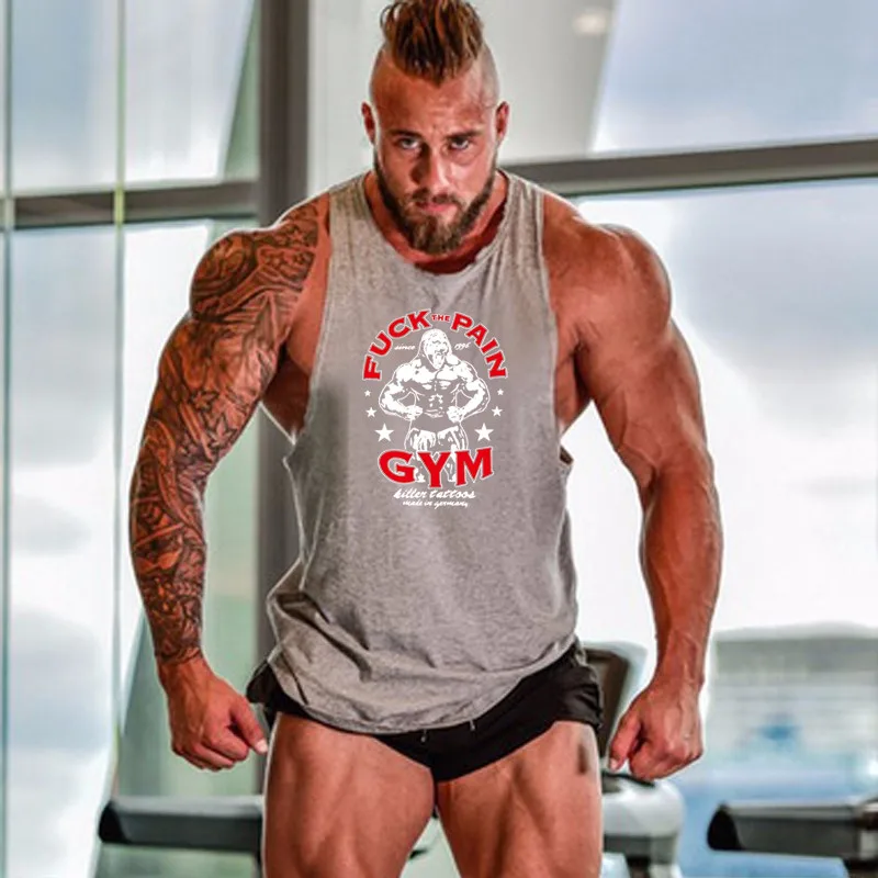 

New Arrival Fitness Vest Men's Cotton Gym Sleeveless Shirt Men's Fitness Vest Vest Sportswear Workout Vest