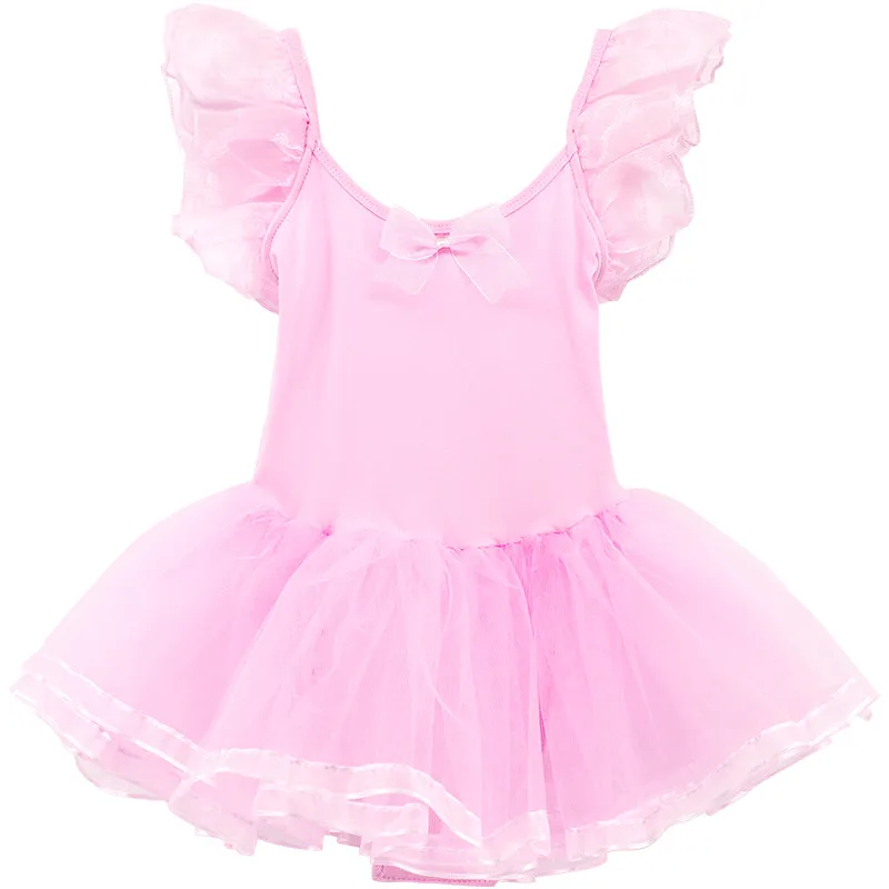 

Pink Ballet Dress for Girls Kids Tutu Sequin Dance Wear Child Short Sleeve Princess Puffy Dress Dance Costumes