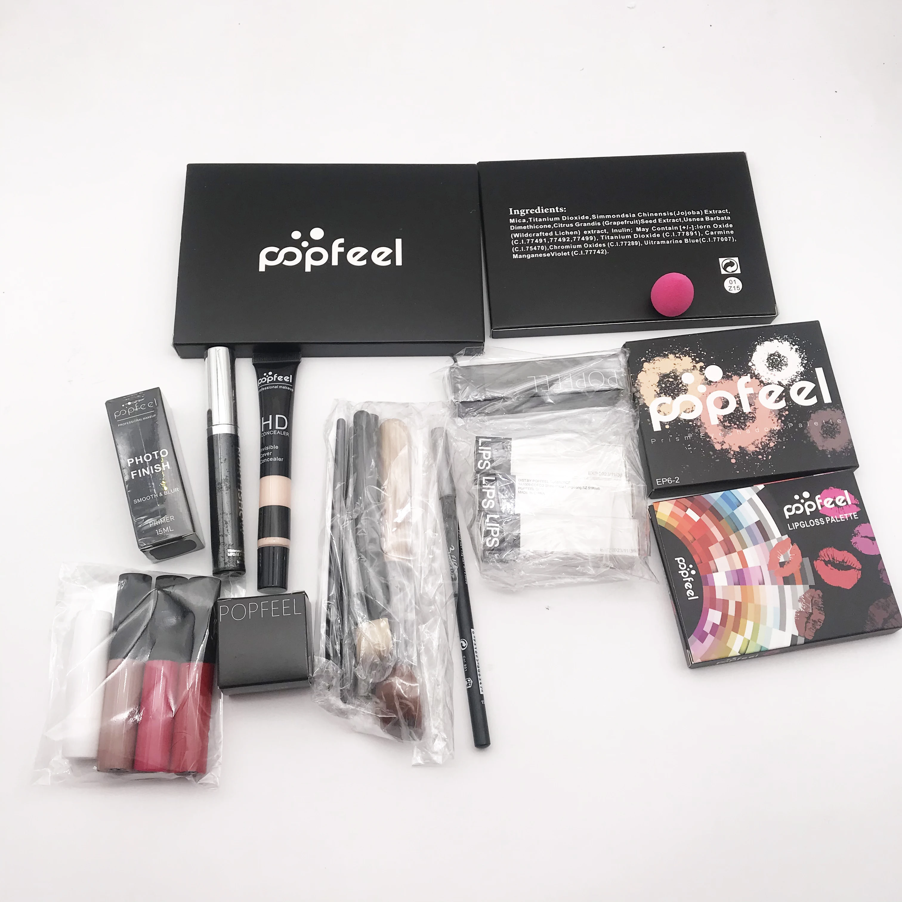 

Full Make Up Sets Eyeshadow Lipstick Eyebrow Pencil Lip Gloss Foundation Makeup Brush Powder Puff Cosmetics Kit with Makeup Bag