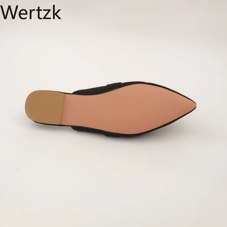 Женские босоножки на плоской подошве шлепанцы с острым носком уличные E506 лето