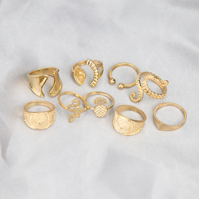 XIYANIKE богемные металлические кольца золотистого цвета набор для женщин винтажные