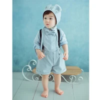 baby photography clothes boy suit bib pants hat baby clothes for children 2 years studio newborn photo shoot accessories props