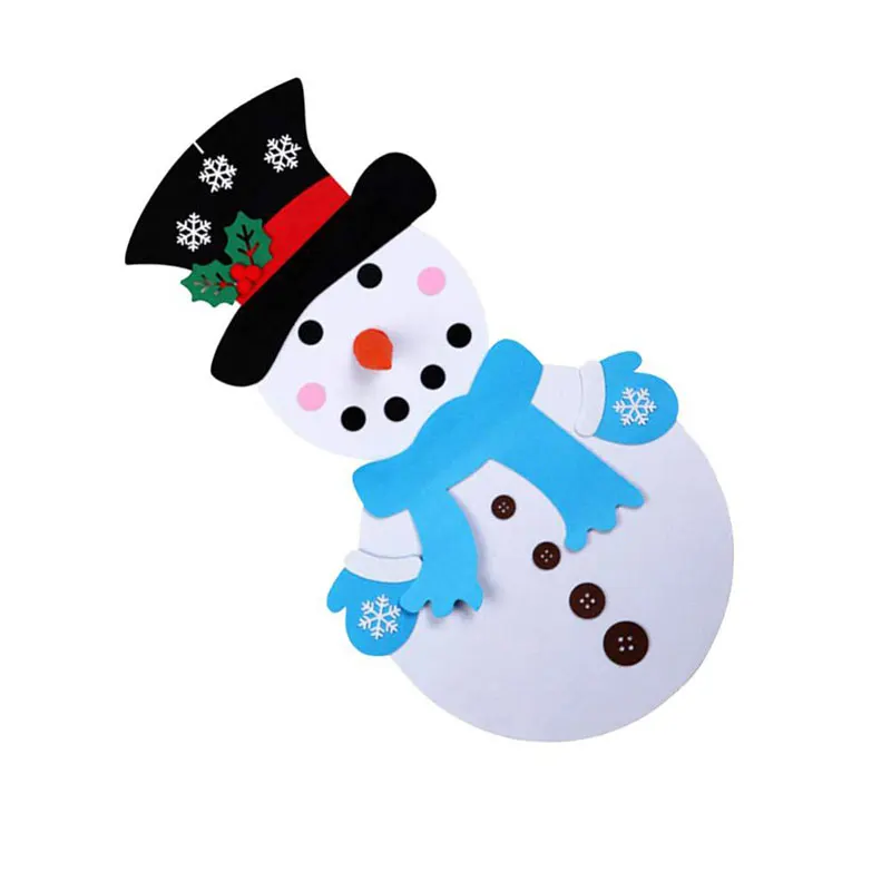 Рождественский войлочный снеговик DIY рождественский подарок для детей подвесные