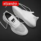 Мужские сетчатые повседневные кроссовки, модные мужские кроссовки, удобная мягкая обувь на плоской подошве, мужские легкие дышащие кроссовки на шнуровке