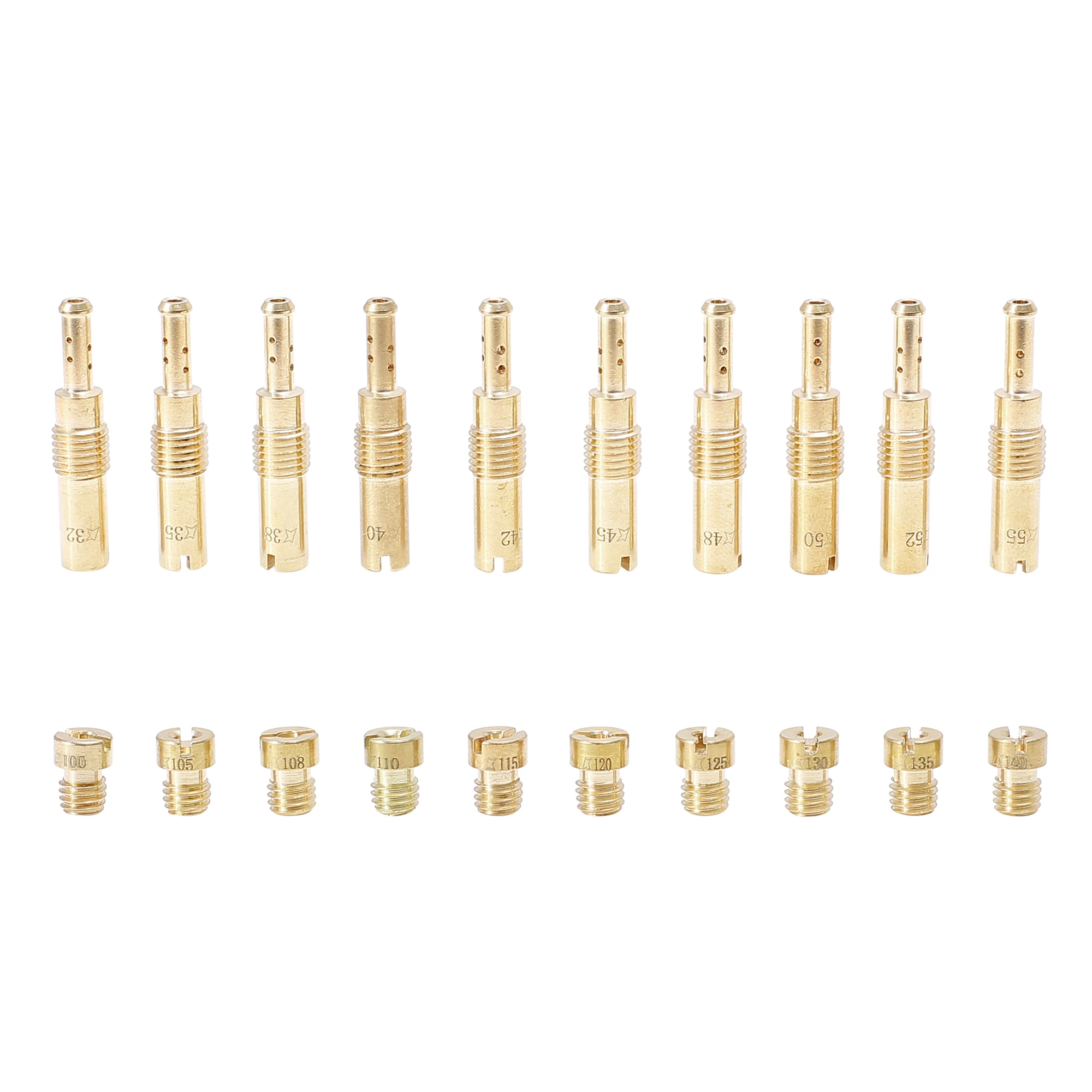 

X Autohaux 20 в 1 M5x0.8 основной струйный карбюратор M6x0.75 медленный пилотный струйный Набор для PWK для PE