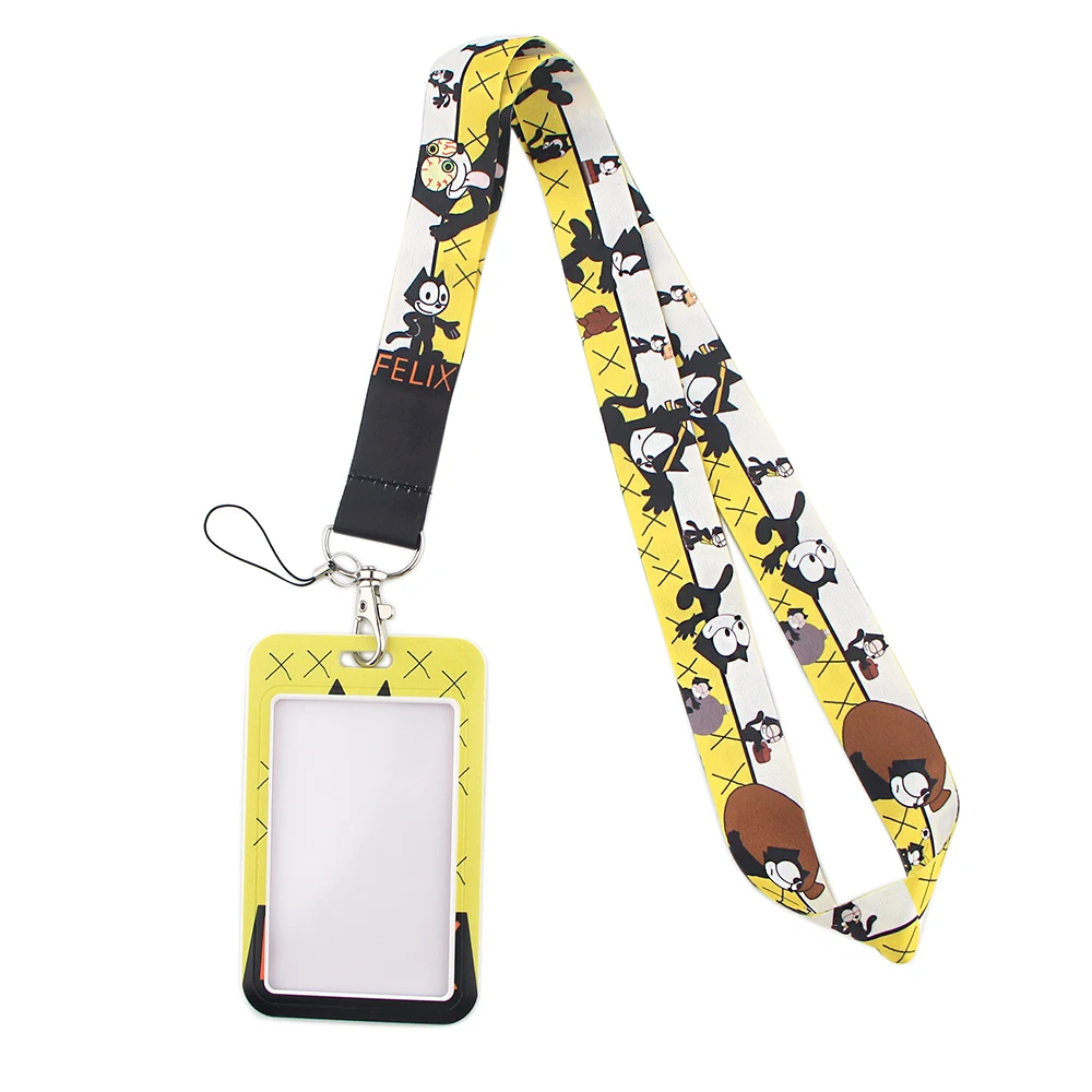 

PF097 New Fashion Anime Lanyard Credit Card ID Holder Bag Student Women Travel Bank Bus Business Card Cover Badge