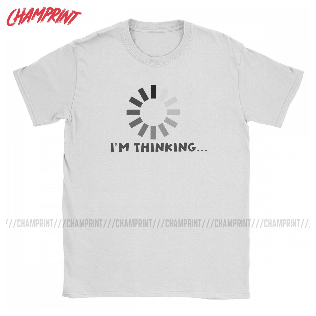 Новинка я думаю программист футболки для мужчин круглый вырез горловины 100%