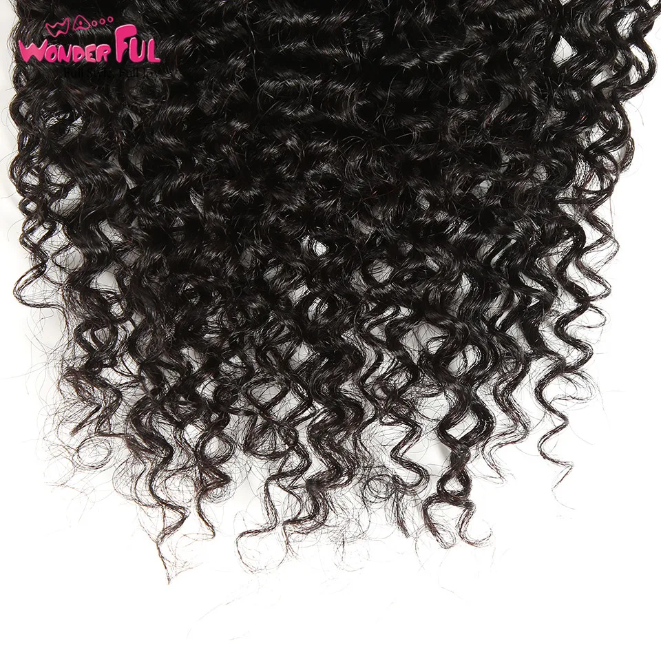 Перуанские вьющиеся пучки волос с застежкой пряди человеческих без повреждений 8