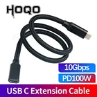 Удлинительный кабель USB c 2 м, удлинитель 100 Вт PD 5A 4k USB3.2 type c Папа-мама, удлинитель usb-c для nintendo switch 1 м2 м3 м