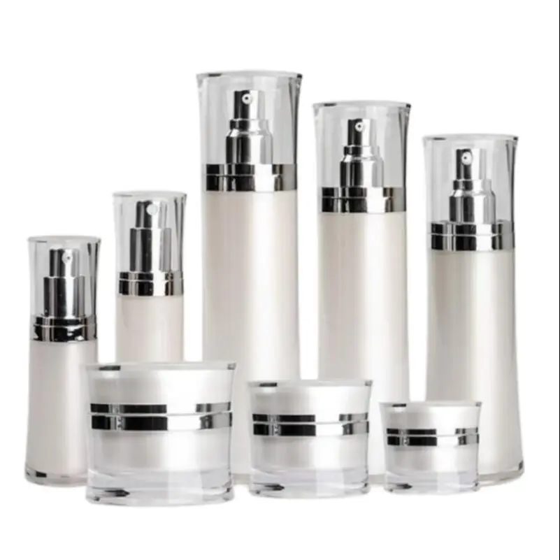 15 г жемчужно-белая акриловая бутылка для сливок на талии косметический контейнер