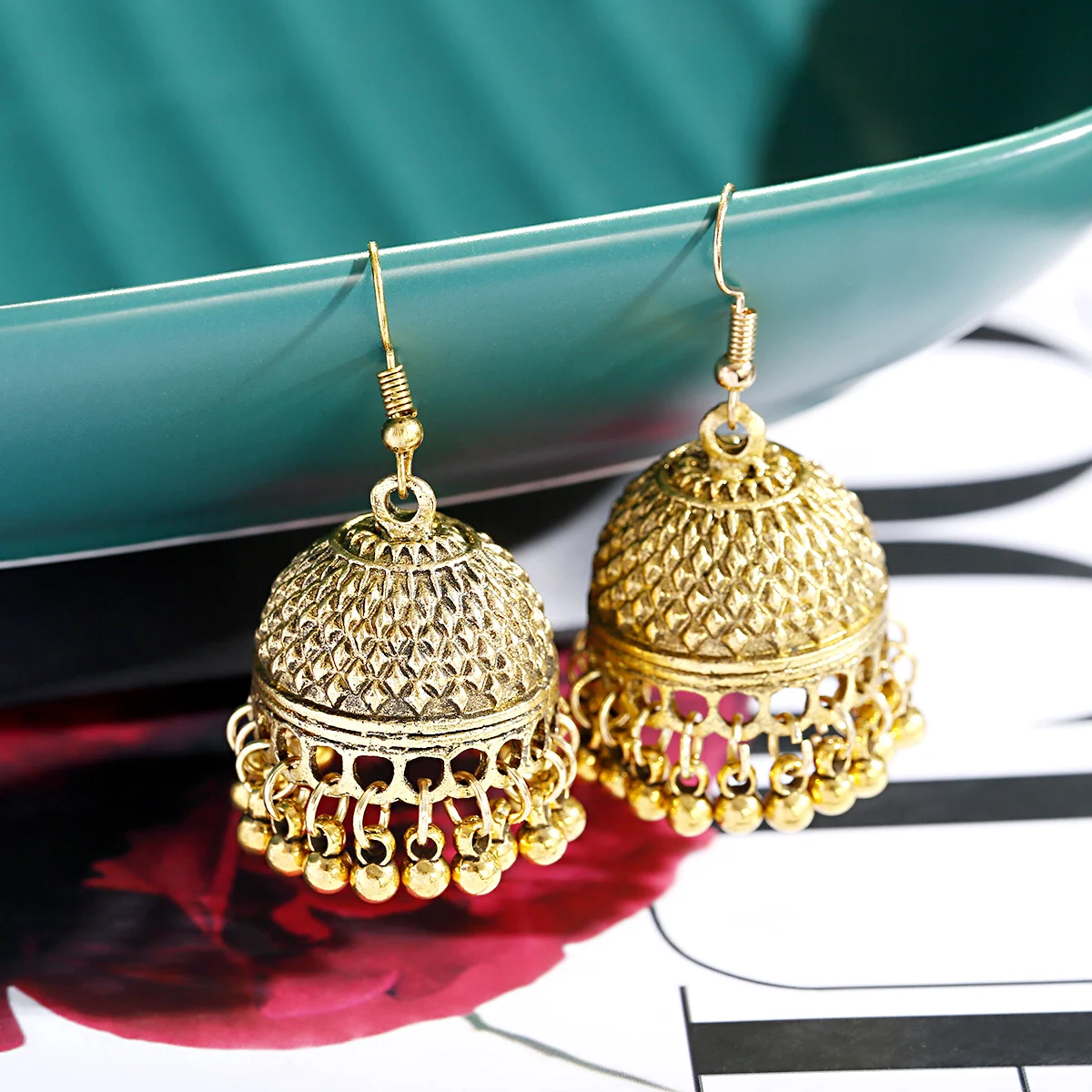 

Beads Gypsy Bell Dangle Earrings For Women Jewelry Pendant Indian Pendientes Stud Earrings For Girl Aesthetic Statement Kolczyki