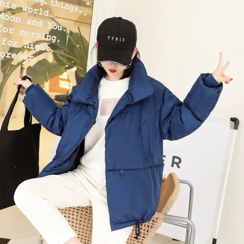 Новинка 2020 осенне зимняя свободная хлопковая куртка пуховики для женщин BF стиль