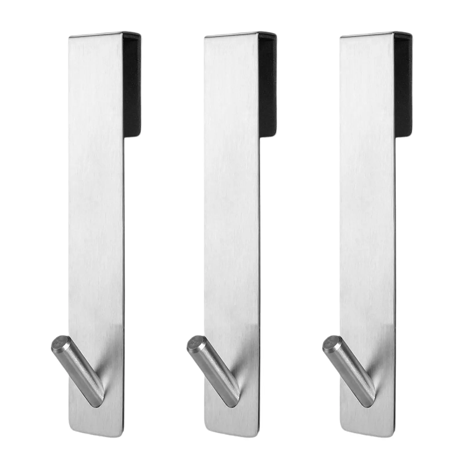 

1pcs Stainless Steel Hook Door Wall Clothes Towel Hook Pasted Metal Bathroom Bracket Kitchen Bathroom Accessories Useful