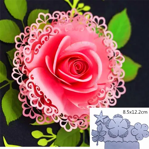 

Metal Cutting Dies For Scrapbooking Die Rose Flower Leaves Cut Dies DIY Paper Cards Craft Diy Metal Cutting Dies Flowers Tree
