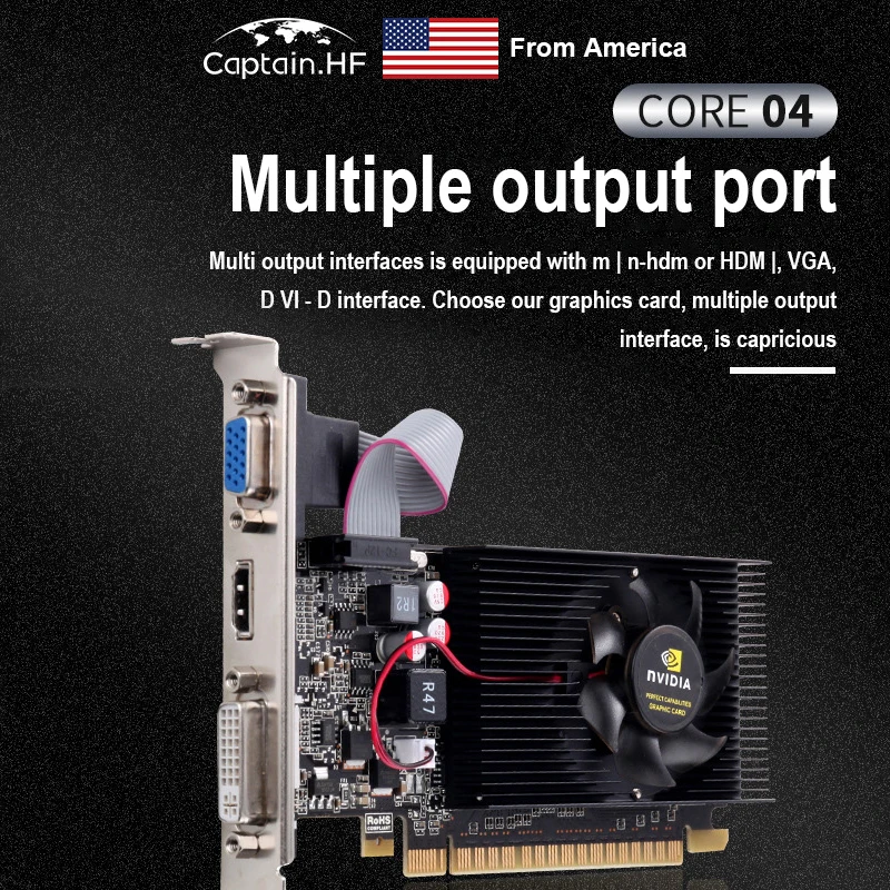 

Professional 2GB DDR3 Game Video Card 128Bit HDMI DVI VGA GPU Graphics Card For NVIDIA PC Gaming