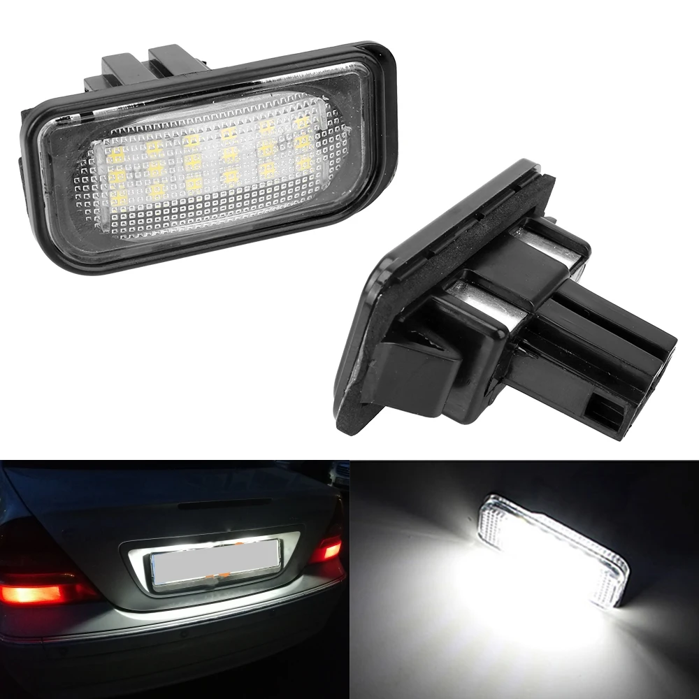 

2x18 SMD для Mercedes Benz 2001-2007 C320 C350 C280 C43 C32 LED CANBUS безошибочный номерной знак свет