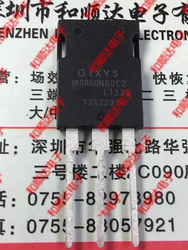 

10pcs/lot IXGR60N60C2 New stock TO-247 600V 75A