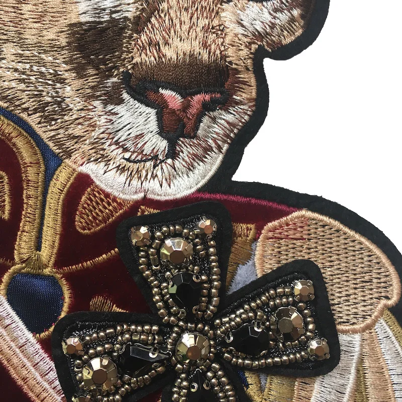 5 шт./компл. хорошее качество бисером патчи Большой модные вышитые шить на для