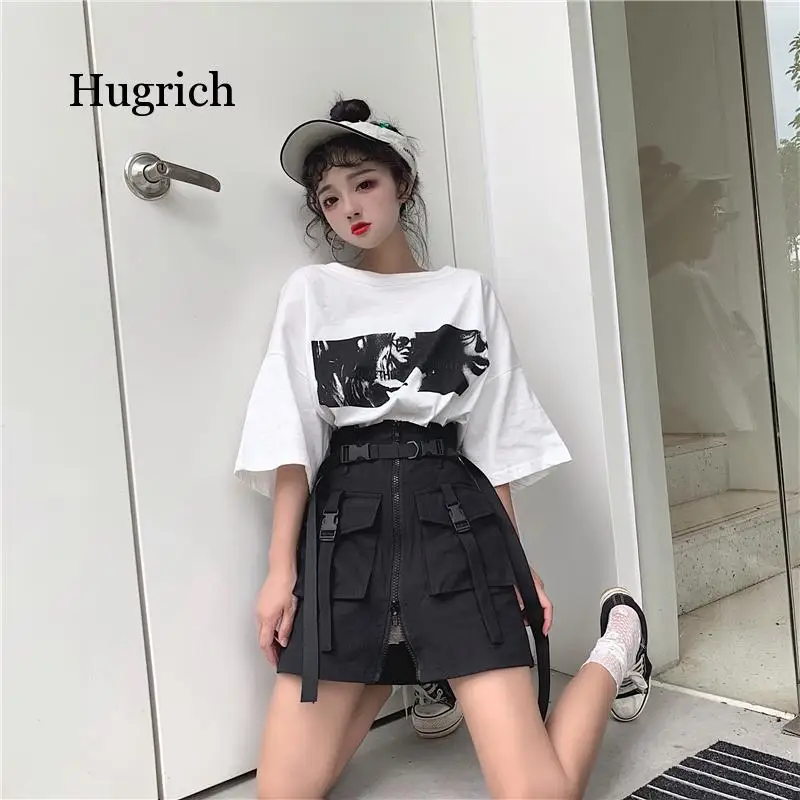 

2020 Summer Fire Vestidos Fiesta Gothic Noche Sexy Vintage Dropshipping Harajuku Style Was Thin High Waist A Word Skirt Women