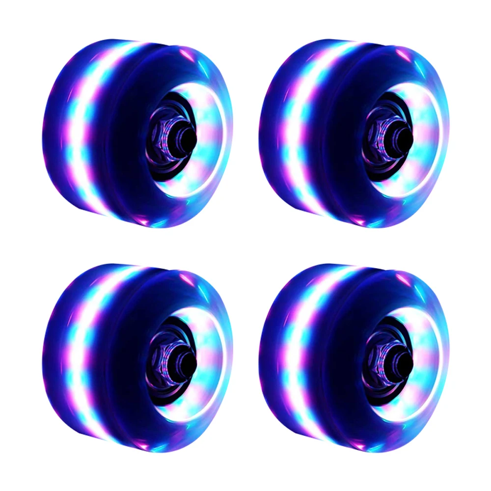 

4PC Double Row Wheel Slide Shoes Light Wheel Four Roller Skate Flash Wheel Skates Roller Double Row Roller Skates Accessories