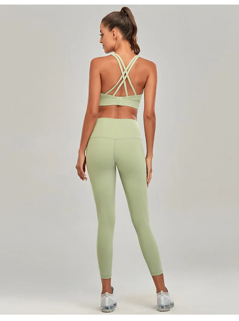 Sports Suits Vital Seamless Yoga Set Women Fitness Clothing Sportswear Woman Gym Leggings Tights Padded Push-up Sports Bra