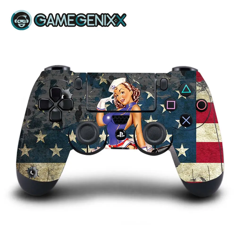 American Flag GAMEGENIXX виток винилопласта с наклейкой для Playstation PS4 контроллер Daulshock 4-американский флаг - Цвет: American Flag
