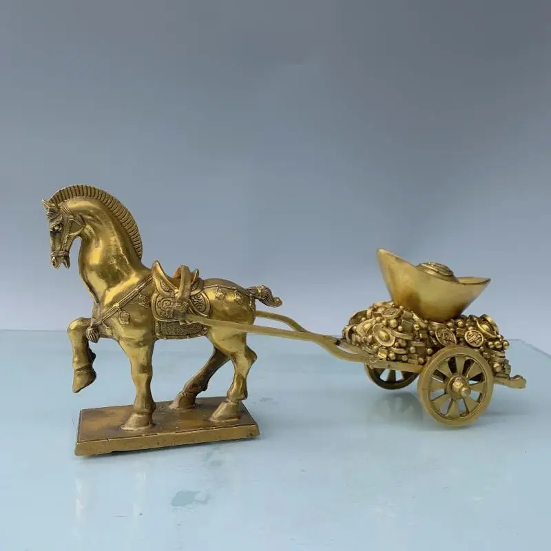 

Латунная статуэтка в виде лошади yuanbao, литье на богатство, статуэтка фэн-шуй, удачи, металлическая фигурка в виде животного, домашний декор, н...