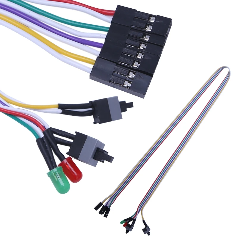 

65cm Desktop Computer PC Case Power On Reset Switch Cable With HDD LED Light