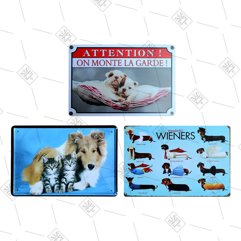 Такса золотистый ретривер маленький орангутан семья коты и собаки металлический