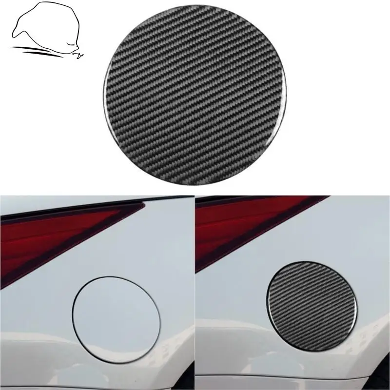 For Nissan 370z z34 2009-up Accessories Carbon Fiber Car Fuel Door Cover Overlay Fuel Tank Cap Exterior Sticker Modified Trim