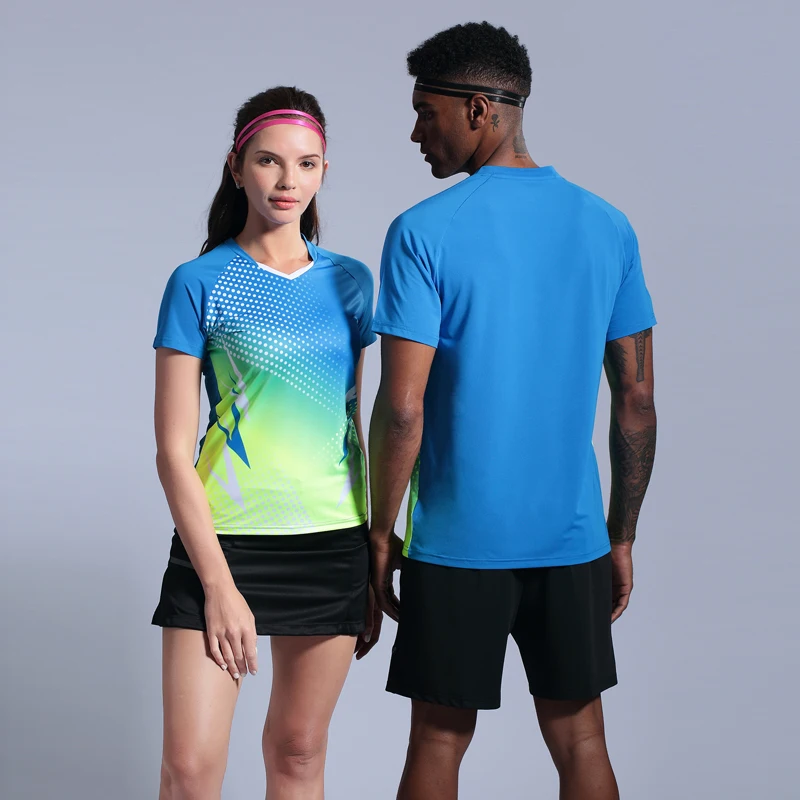 Новые спортивные рубашки для бадминтона мужские/женские теннисные футболки