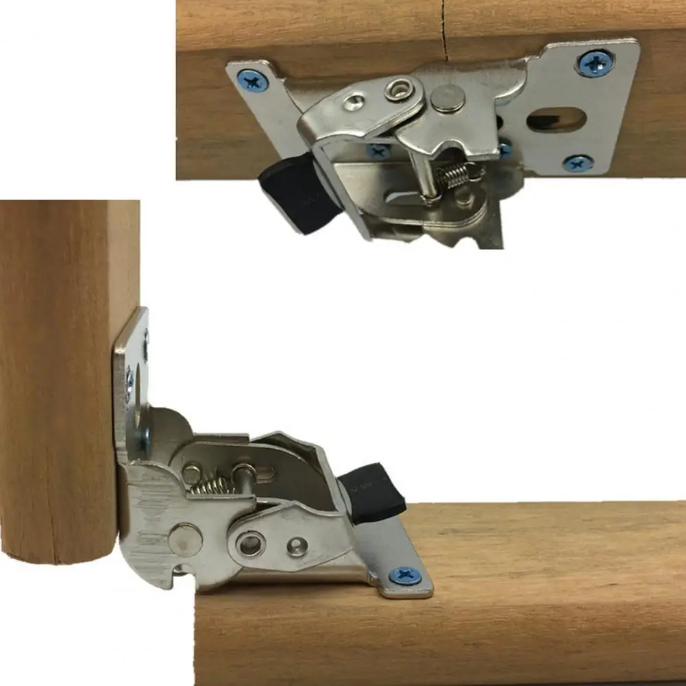 

90 Degree Iron Folding Hinge Table Leg Brackets Foldable for Table Chair Extension Tables Foldable Self Locking Fold Feet Hinges