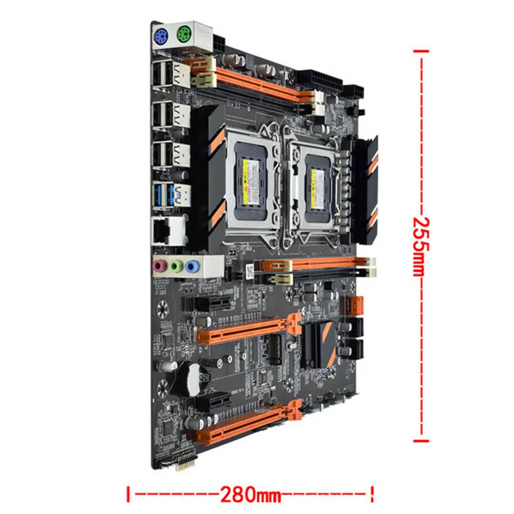 

X79 Dual CPU Motherboard LGA 2011 E-ATX MAIN BOARD USB3.0 SATA3 PCI-E 3.0 16X PCI-E NVME M.2 SSD Support for Xeon processor